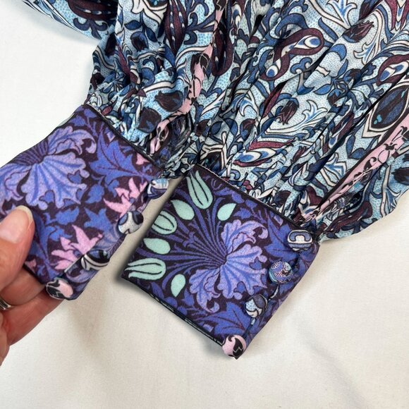 Lace the Label Purple Garden Top & Maxi Skirt set satin Luxury Resort Paisley XS - Picture 14 of 16